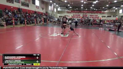 55 lbs Quarterfinal - Lincoln Larson, Blaine Wrestling Association vs Alexander Norberg, Grand Rapids Grapplers