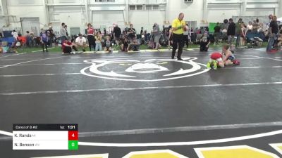 80-J lbs Consi Of 8 #2 - Kayden Rands, MI vs Noah Benson, WV