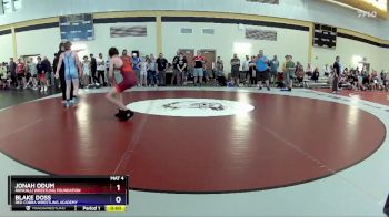 106 lbs Quarterfinal - Jonah Odum, Roncalli Wrestling Foundation vs Blake Doss, Red Cobra Wrestling Academy