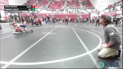 73 lbs Consi Of 4 - Creed Bruens, Carl Albert vs Hendrix Henley, Chickasha Youth Wrestling