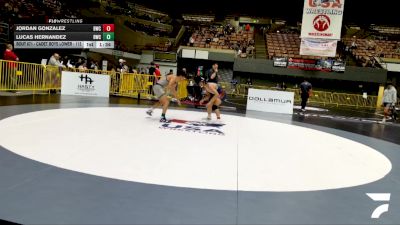 Cadet Boys Lower - 113 lbs Champ. Round 2 - Jordan Gonzalez, Brigade Wrestling Club vs Lucas Hernandez, Driller Wrestling Club