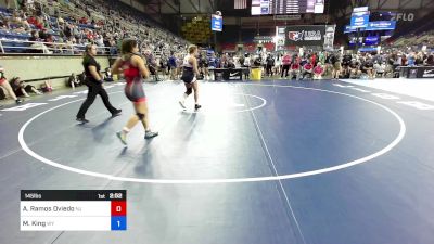 145 lbs Cons 32 #2 - Angelica Ramos Oviedo, NJ vs Meadow King, WY