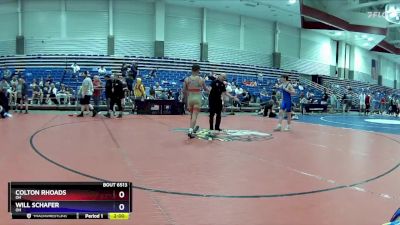 126 lbs Cons. Round 3 - Colton Rhoads, OH vs Will Schafer, OH
