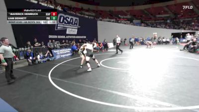 4A Boys 165 lbs Quarterfinal - Maverick Heimbuck, Scappoose Boys vs Liam Bennett, Philomath Boys