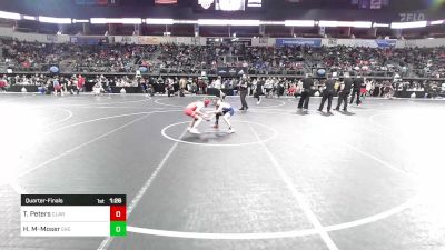 85 lbs Quarterfinal - Tristan Peters, Claremore Wrestling Club vs Hugo Mayer-Moser, East Kansas Eagles