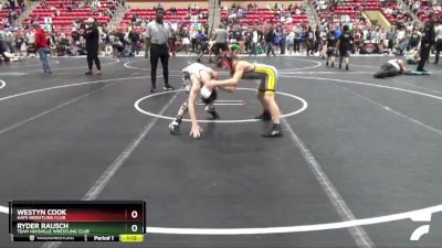 96 lbs Cons. Round 2 - Westyn Cook, Hays Wrestling Club vs Ryder Rausch, Team Haysville Wrestling Club