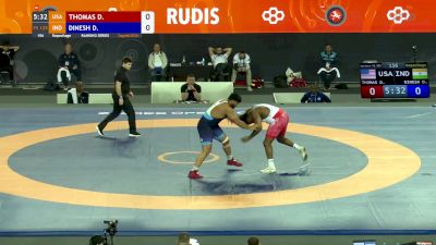 125 kg Repechage - Demetrius Thomas, USA vs Dinesh Dinesh, IND