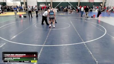 197 lbs Cons. Round 4 - Tyson Irby-Brownson, Western Colorado University vs Jackson Rickter, Waldorf (Iowa)