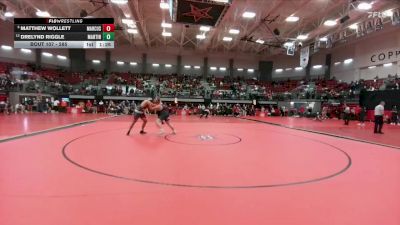 285 lbs Champ. Round 1 - Matthew Wollett, Lewisville Marcus vs Drelynd Riggle, Arlington Martin