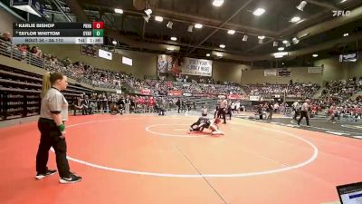 3A 110 lbs Quarterfinal - Karlie Bishop, Providence Hall vs Taylor Whittom, Canyon View