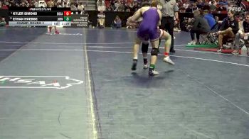 3A-138 lbs Champ. Round 2 - Kyler Simons, Dowling Catholic vs Ethan Huebbe, Johnston