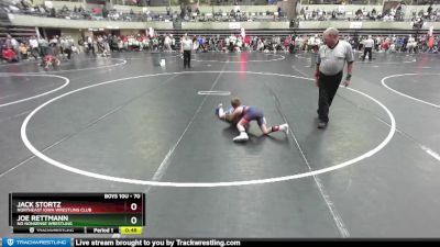 70 lbs Champ. Round 2 - Joe Rettmann, No Nonsense Wrestling vs Jack Stortz, Northeast Iowa Wrestling Club