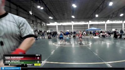 80 lbs Cons. Round 4 - Kash Barendregt, Kimberly Middle School vs Gabe Wolfley, Snake River Wrestling Club