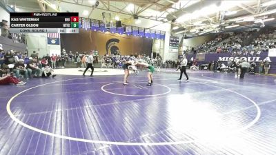 157 lbs Cons. Round 1 - Kas Whiteman, Browning, vs Carter Olson, Whitefish