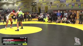 168 lbs 7th Place Match - Jaxon Burgess, Sanger Wrestling vs Gregory Varela, Bay Area Dragons
