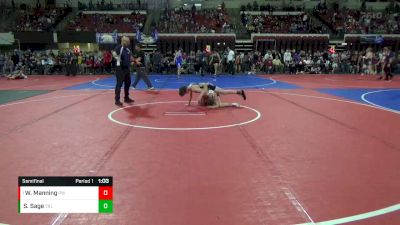 94 lbs Semifinal - William Manning, Project Wrestling vs Sawyer Sage, Team Real Life
