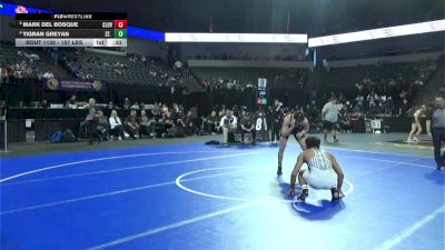 157 lbs 5th Place - Mark Del Bosque, Clovis North (CS) vs Tigran Greyan, St. John Bosco (SS)