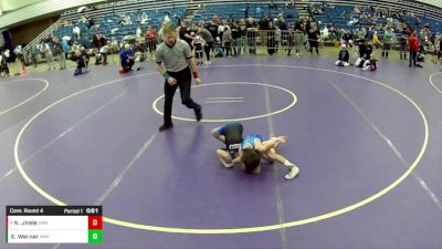 10U Boys - 59 lbs Cons. Round 4 - Nash Jirele, Owatonna Wrestling Academy vs Easton Werner, Askren Wrestling Academy