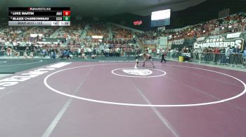 113 lbs Quarterfinal - Luke Martin, Andale HS vs Blaize Charbonneau, Clay Center Community HS
