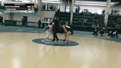 124 lbs Champ. Round 1 - Paola Villarruel, Manchester vs Jamie Cook, Northern Michigan University