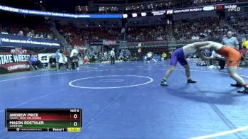 3A-215 lbs Champ. Round 2 - Mason Roethler, Johnston vs Andrew Price, Valley, West Des Moines