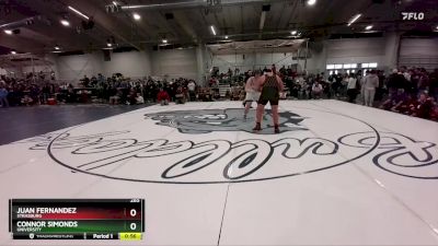 285 lbs Cons. Round 6 - Juan Fernandez, Strasburg vs Connor Simonds, University