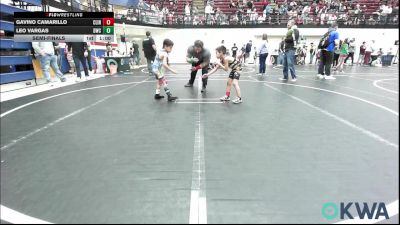46 lbs Semifinal - Gavino Camarillo, Clinton Youth Wrestling vs Leo Vargas, Dumas Wrestling Club