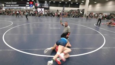 135 lbs Quarters - Saige McCleery, Mat Demon Wrestling Club vs Chloe Wehry, Pursuit Wrestling Minnesota