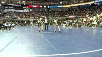 3A-113 lbs 7th Place Match - Kipton Lewis, Waverly-Shell Rock vs Joey Cahill, Waukee Northwest