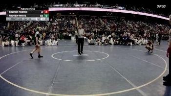 1A 120 lbs Semifinal - Andrew White, Uwharrie Charter Academy vs Cooper Foster, Avery County High School