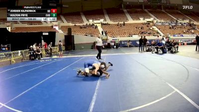106-D2 Champ. Round 1 - Kolton Frye, Canyon View High School vs Jorden Kilpatrick, Maricopa High School