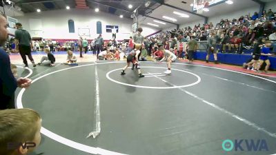 55 lbs Quarterfinal - Wyatt Worth, Collinsville Cardinal Youth Wrestling vs Kysen Morgan, Fort Gibson Youth Wrestling