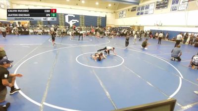 70 lbs Quarterfinal - Calvin Rucobo, Central Coast Most Wanted vs Jaxton Encinas, Dog Pound Wrestling