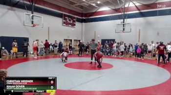 136 lbs Round 2 - Christian Weidner, Cobra Wrestling Club vs Isaiah Dover, Mighty Warriors Wrestling Acad