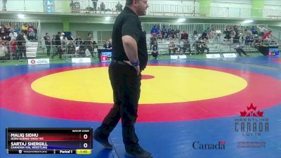 51kg 5th Place Match - Maliq Sidhu, Guru Gobind Singh WC vs Sartaj Shergill, Canadian Mal Wrestling