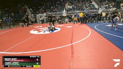 62 lbs Cons. Round 4 - Caden LaTray, Lander USA Wrestling vs Brody Burt, Cowboy Kids Wrestling Club