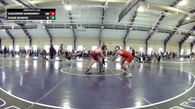 165 lbs Quarterfinal - Alexander Gavronsky, Unattached- West Virginia vs Chase Schepis, West Liberty