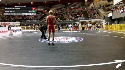 Junior Boys - 113 lbs Champ. Round 2 - Kingston Cruzat, Mad Dawg Wrestling Club vs Landen Squires, Sunnyvale Wrestling Club