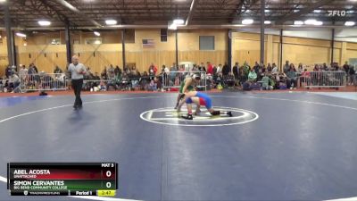 133 lbs Quarterfinal - Simon Cervantes, Big Bend Community College vs Abel Acosta, Unattached