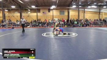 133 lbs Quarterfinal - Simon Cervantes, Big Bend Community College vs Abel Acosta, Unattached