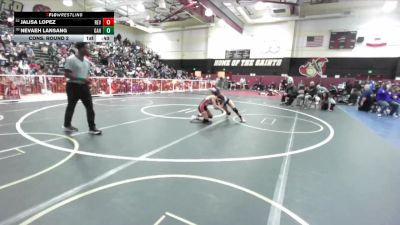 100 lbs Cons. Round 2 - Jalisa Lopez, Redlands East Valley vs Nevaeh Lansang, Gahr