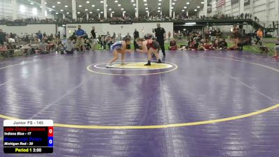 145 lbs Jade Chloe Johnson, Indiana Blue vs EmmaLeigh Peters, Michigan Red