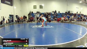 174 lbs Cons. Round 3 - Dan Miller, St Johns vs Jacob Kraker, Wheaton College