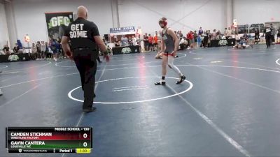 130 lbs Champ. Round 1 - Camden Stichman, Wrestling Factory vs Gavin Cantera, Louisville WC