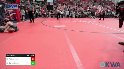 58 lbs Quarterfinal - Kamden Peters, Harrah Little League Wrestling vs Seth Barratt, Rogue Warrior Wrestling