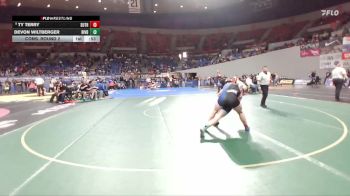3A Boys 175 lbs Cons. Round 2 - Ty Terry, Sutherlin Boys vs Devon Wiltberger, Riverside (Boardman) Boys