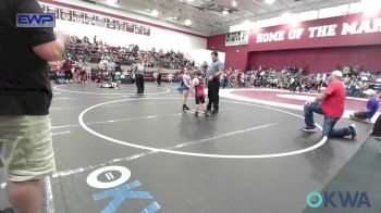 40-43 lbs Rr Rnd 1 - Amelia Mairel, Perry Lady Maroons vs Lynnlee Johnston, Mannford Pirate Youth Wrestling