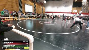 170 lbs Quarterfinal - Jason Mathis, Dean Morgan vs Brennan Welch, Lincoln Middle School