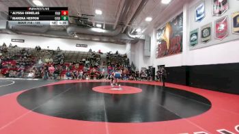 135 lbs 1st Place Match - Alyssa Ornelas, Fort Lupton vs Makena Heston, Columbine