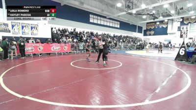 105 lbs Cons. Round 2 - Leila Romero, Rio Mesa vs Hayley Pascua, Aliso Niguel